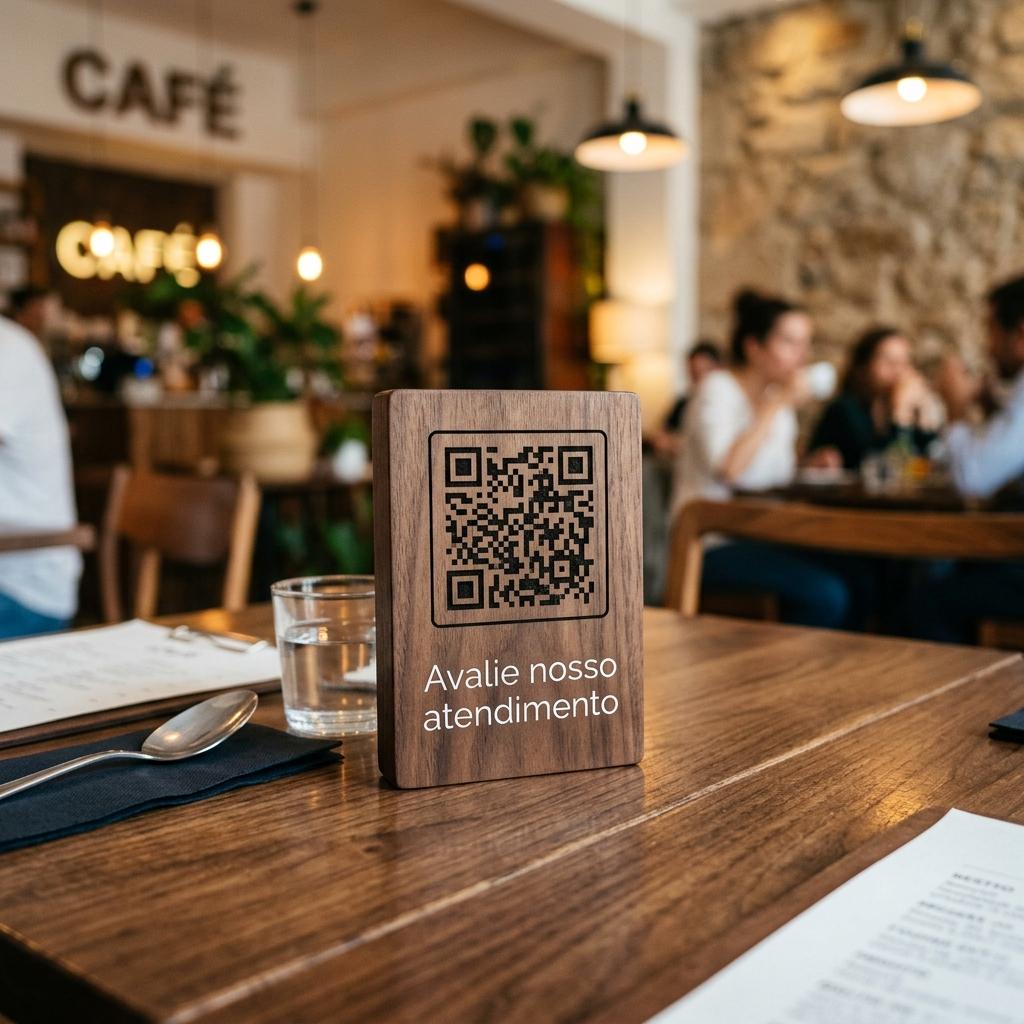 Display QR Code na mesa do estabelecimento